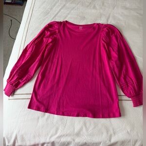 Crown & Ivy Pink Long Sleeve Top